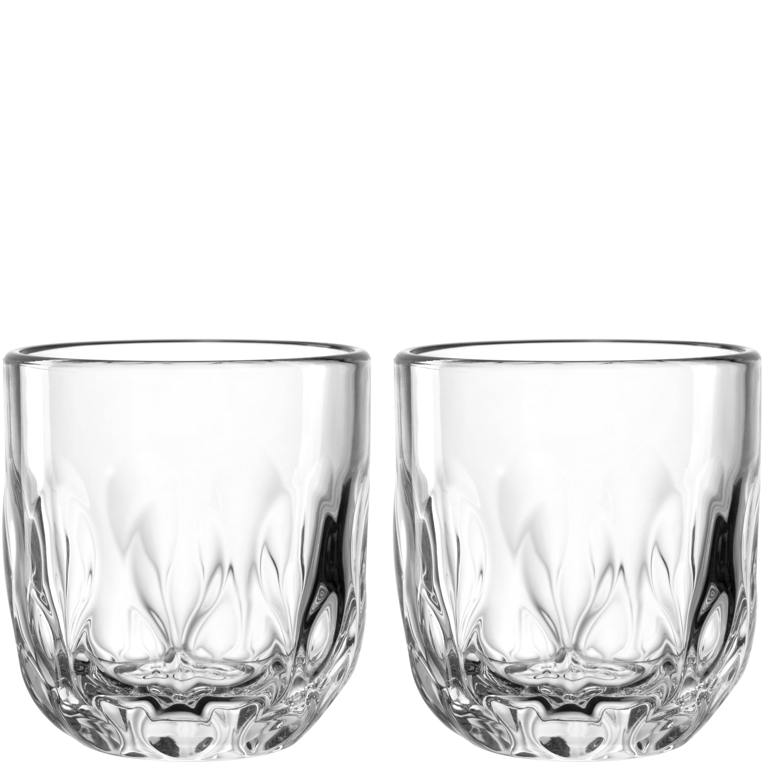 LEONARDO HOME GOCCE Bicchiere da caffè • 2 pezzi • 220 ml • 6 tazze da caffè • Bicchiere da cappuccino per portafiltro • Lavabile in lavastoviglie • Struttura a goccia • Trasparente • Design chiaro