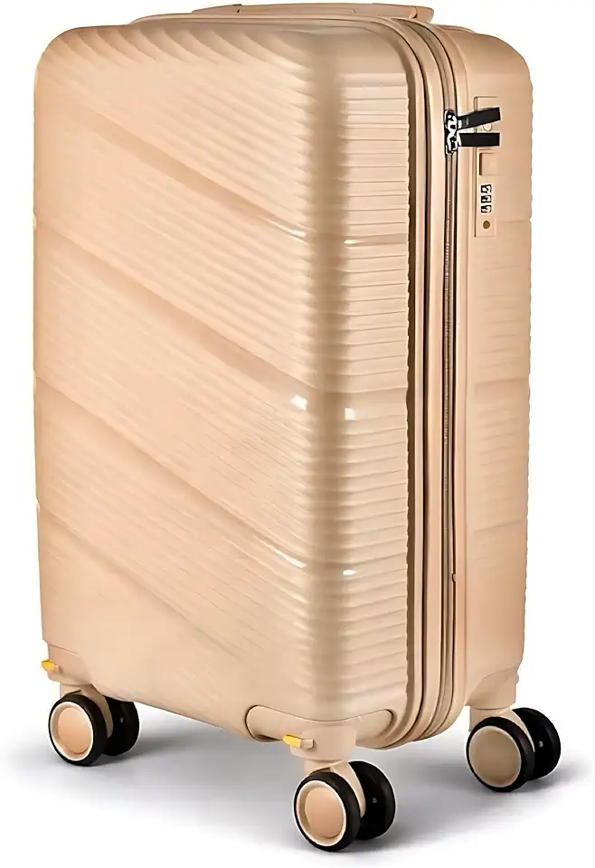 Mala de Bordo 10KG Polipropileno Inquebrável Expansível Dubai (Bege)