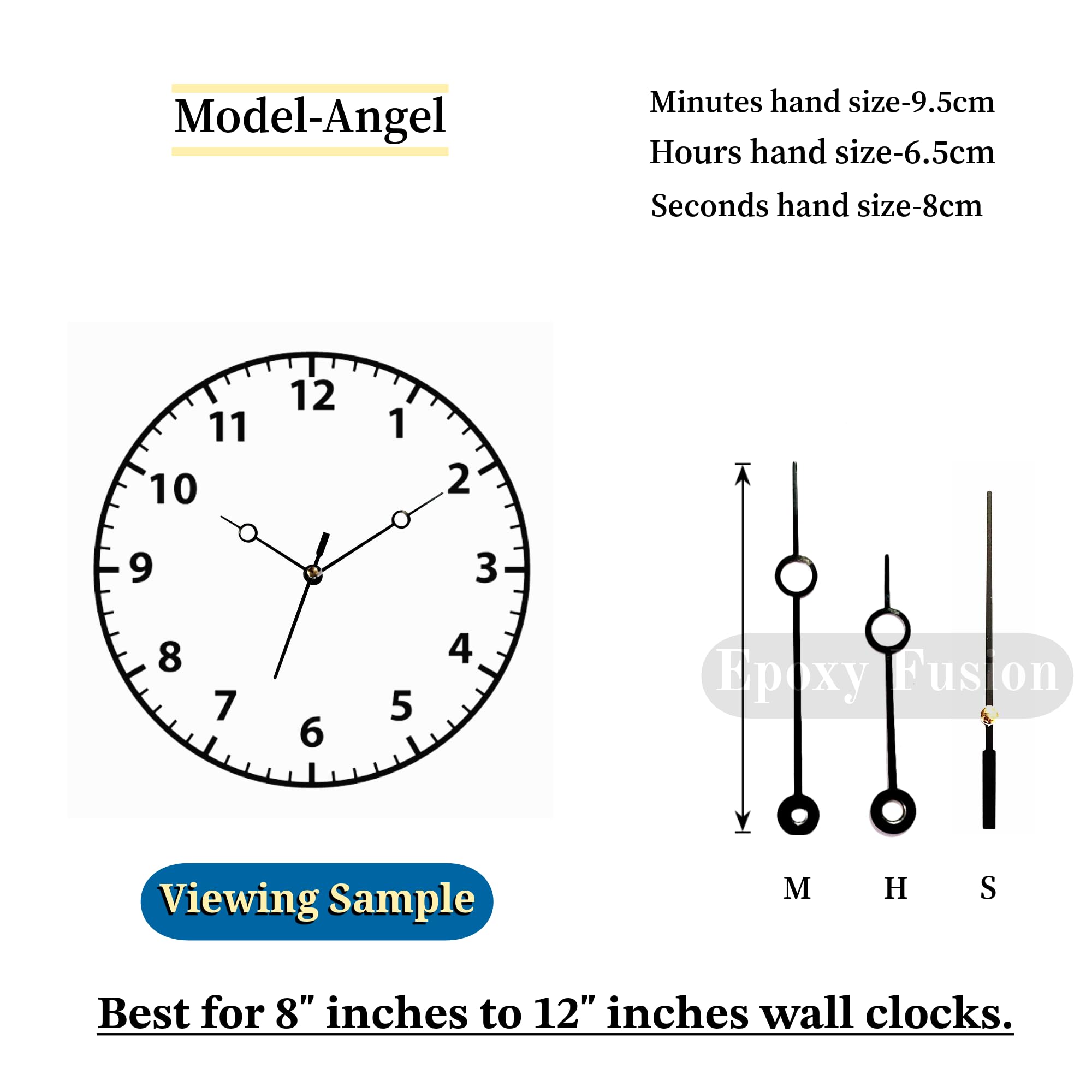 Epoxy Fusion 12 inch DIY Resin Clock Making kit, Round MDF Base (7mm Thick) for DIY Clocks and MDF Board for Resin Wall Clock (Angel) 3