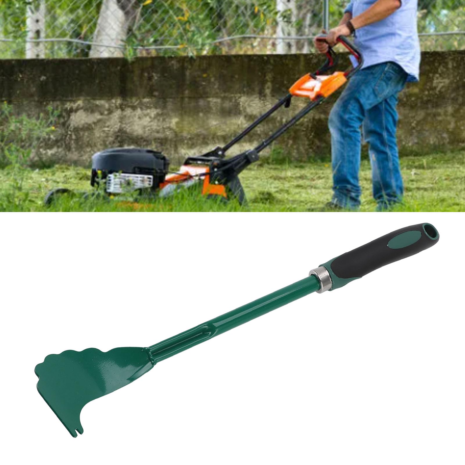 Raschietto per tosaerba resistente, con manico lungo, strumento di pulizia per tosaerba da giardino, ideale per professionisti e uso domestico