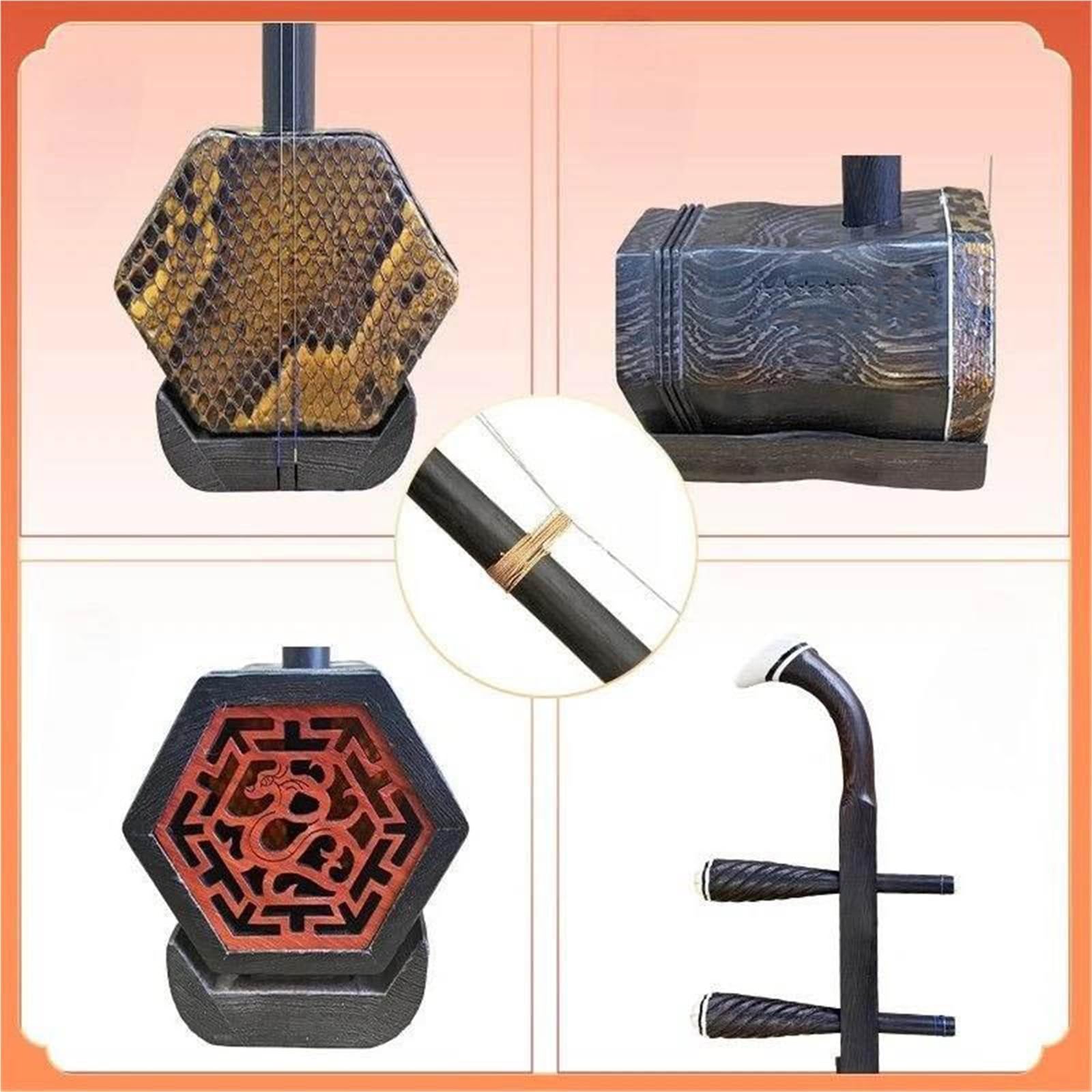 Erhu Strumenti Musicali Erhu In Legno A 2 Corde | Tecniche più sfumate,un tono puro e un'espressività notevolmente migliorata.