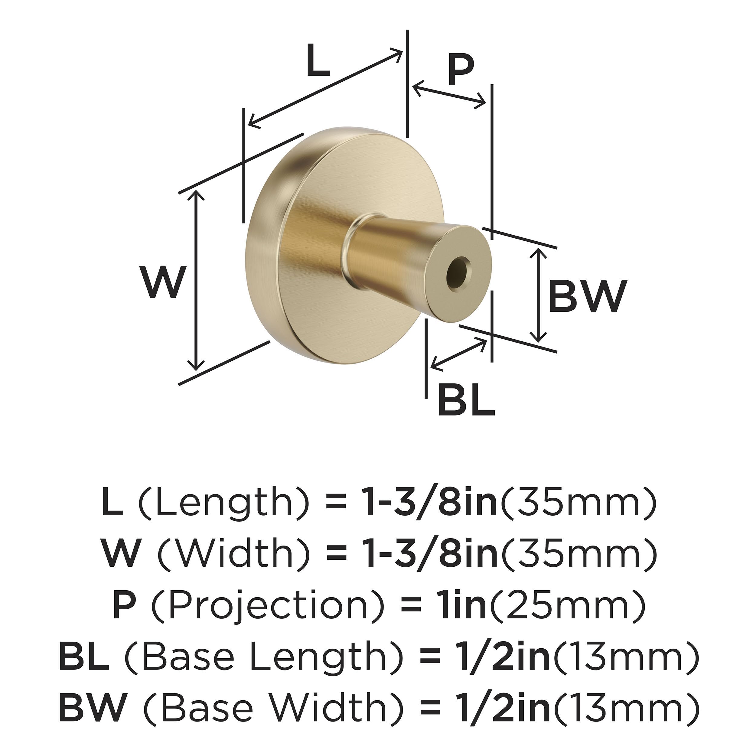 Amerock BP36857BBZ, Golden Champagne, 1.375 inches - Image 3