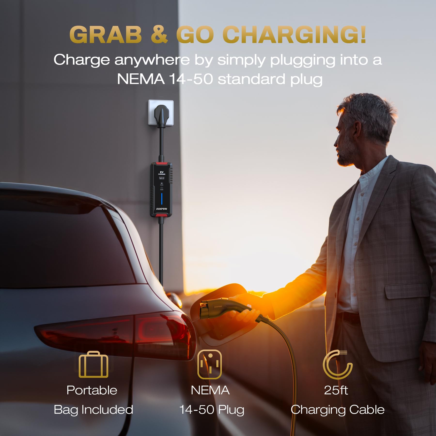 Amazon.com: AVAPOW Level 2 EV Charger, Up to 40amp (240V Amazon.com: AVAPOW Level 2 EV Charger, Up to 40amp (240V