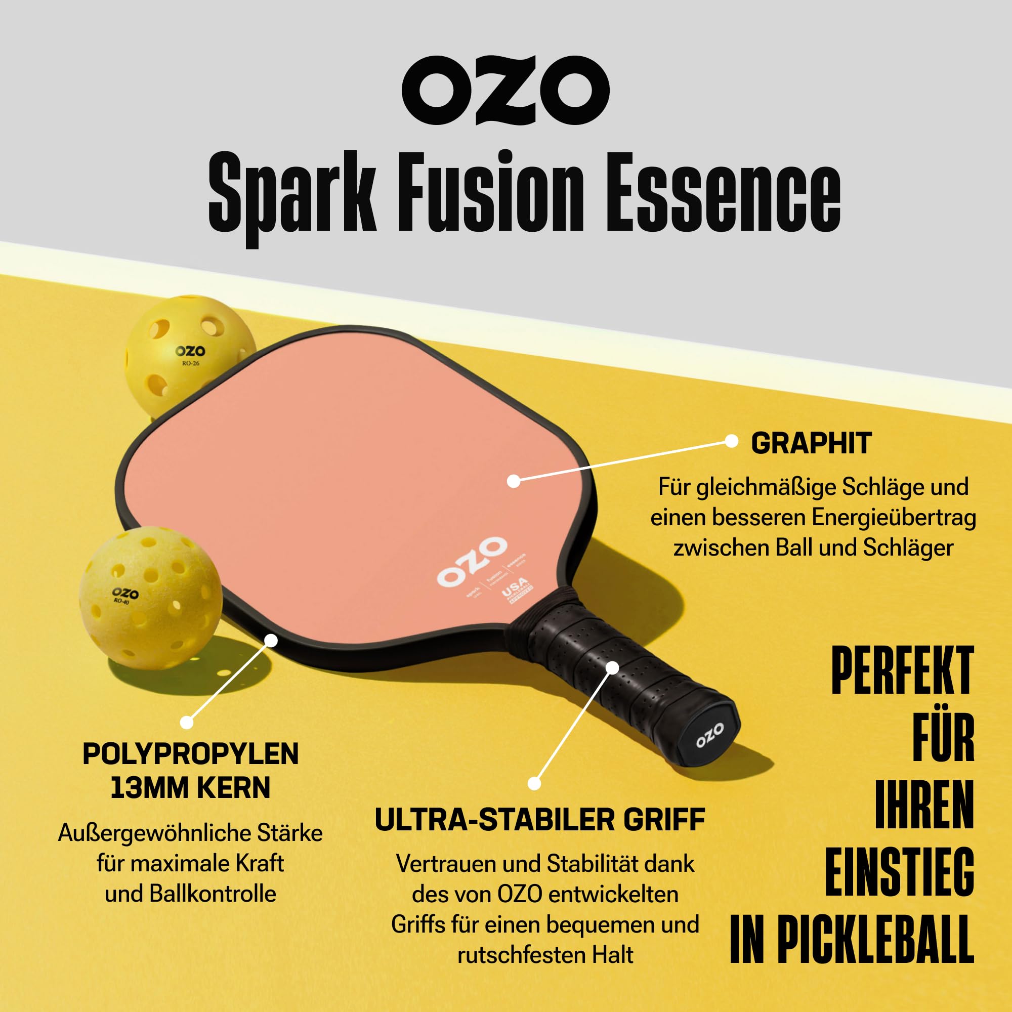 OZO Pickleball Set mit 4