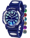 Kids Watch Analog for Boys Girls, Childrens Waterproof Soft Strap Kids Time Teaching Quartz Wristwatch for Ages 5-15