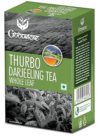 GOODRICKE Thurbo Darjeeling Tea - 250Gm(Pack Of 1)| 100% Pure & Original Single Estate Whole Leaf Tea | Premium Black Long Loose Tea Leaves With Rich Taste - image, photos