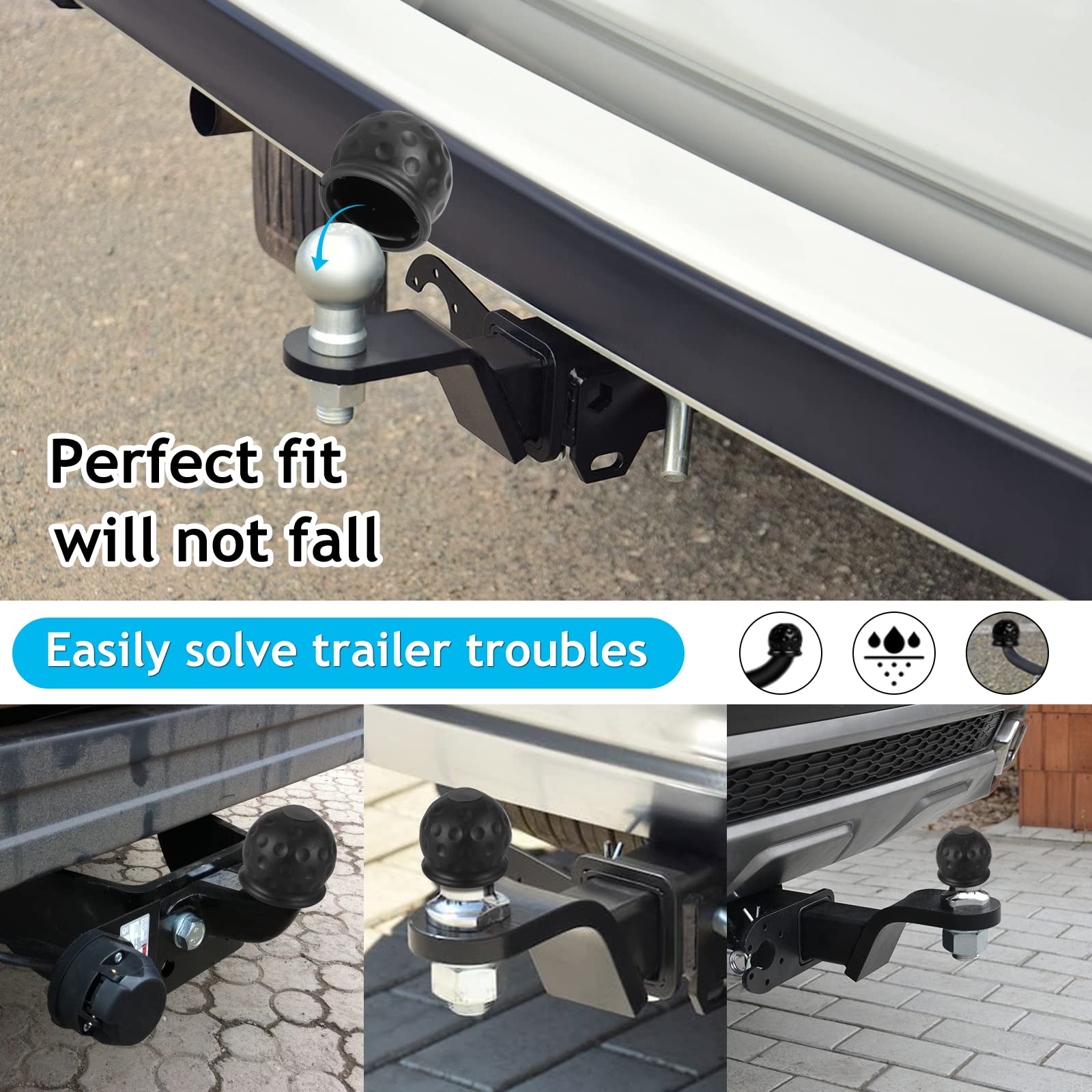 CAPUCHON DE PRISE Couvercle D'attelage De Remorque 2 Pouces Pour SUV