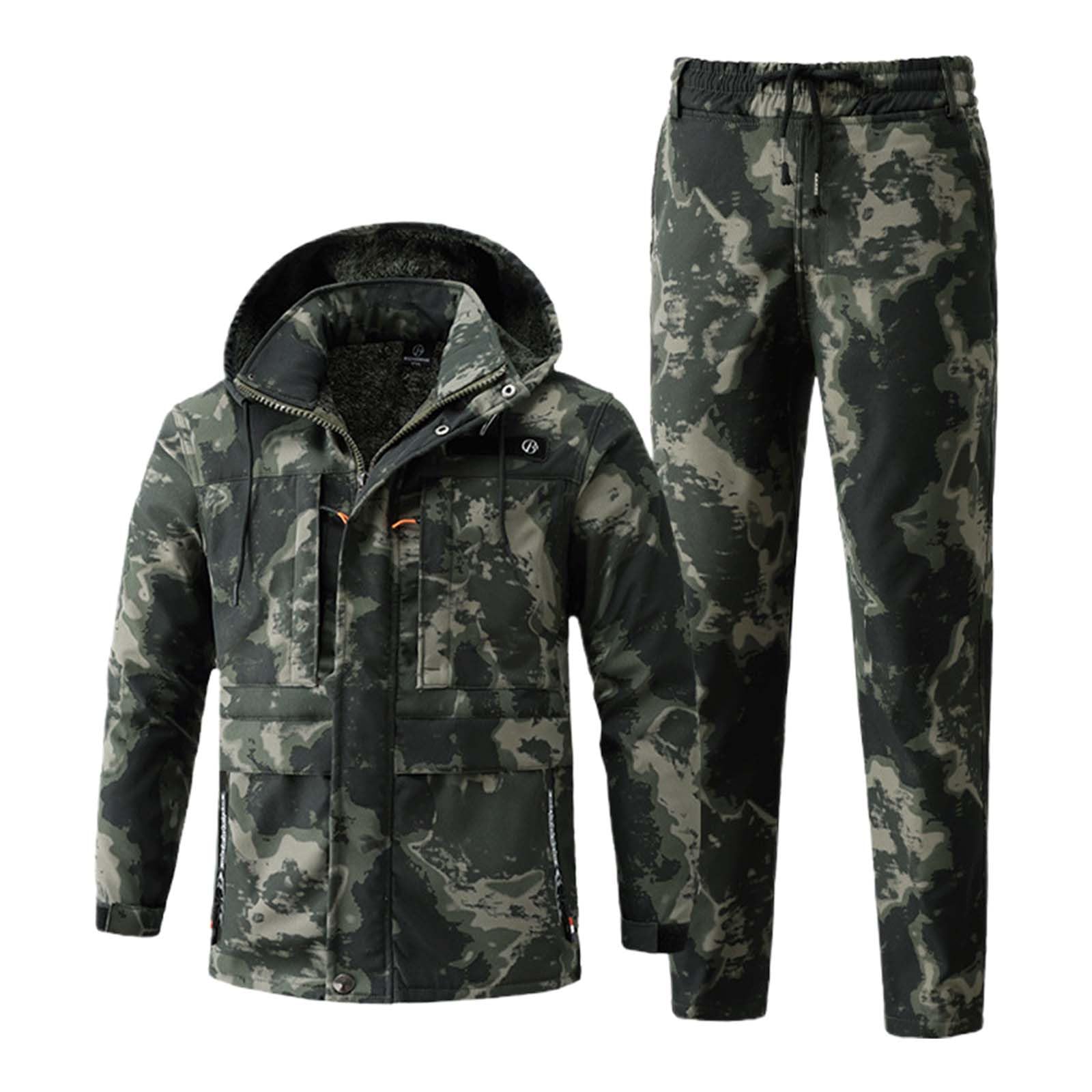 Tuta da Sci Outdoor da Uomo 2 Pezzi Tute Snowboard Tuta Combattimento Abbigliamento Militare Moda Invernale Impermeabile Mantieni Caldo Giacca Sci + Set Pantaloni Neve Sportiva