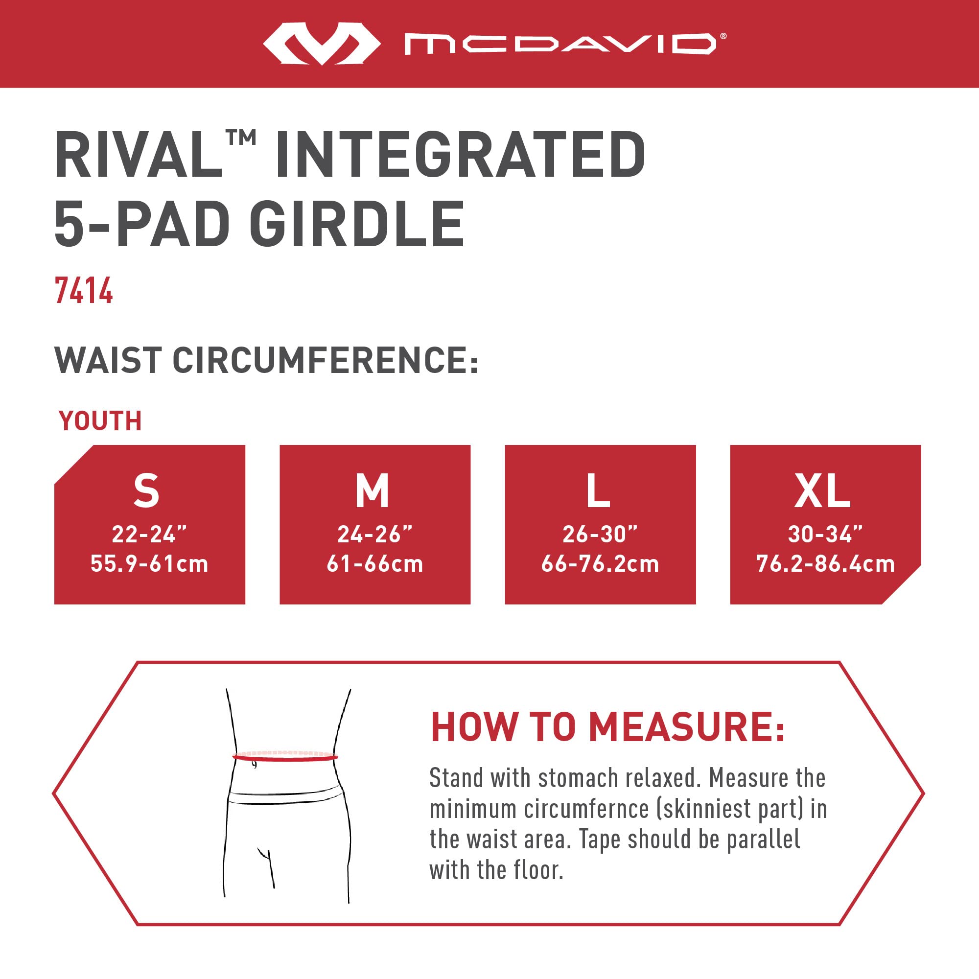 Amazon.co.jp: McDavid Rival 統合型5パッドガードル グレー YM