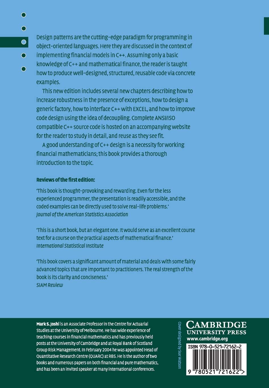 C++ Design Patterns and Derivatives Pricing (Mathematics, Finance and Risk, 2, Band 2)
