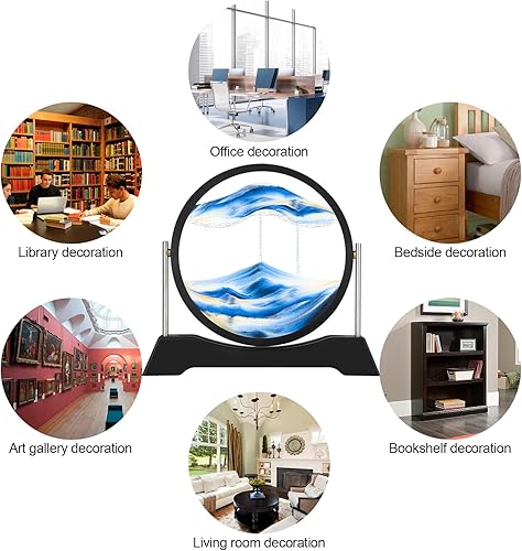 Miniatura 9 de Liangding Movimiento líquido de arte de arena en movimiento, pintura de arena de flujo 3D, decoración de arena movediza, alivio del estrés, imagen