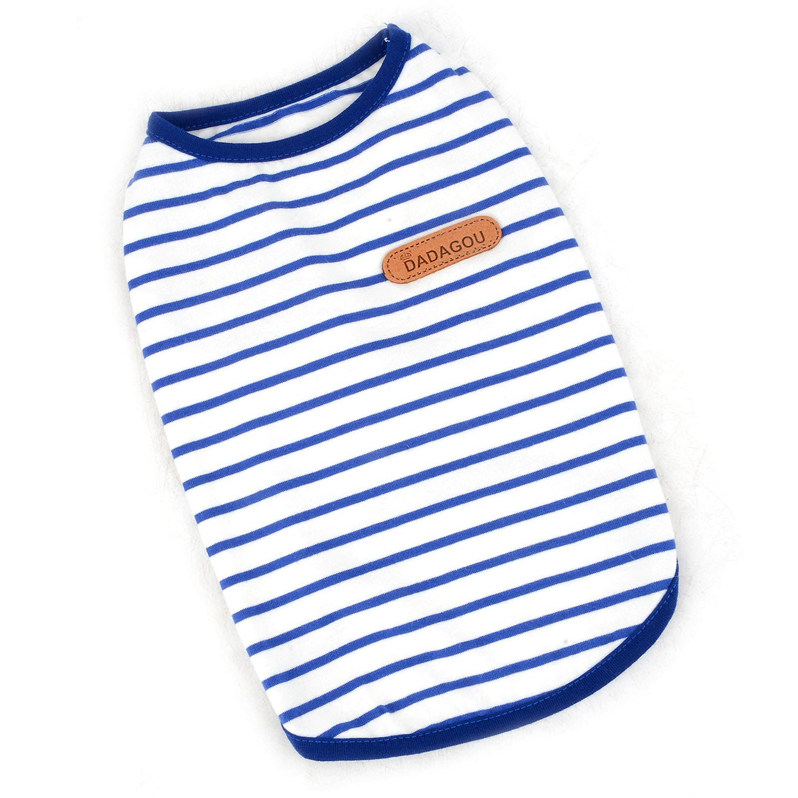 PAIDEFUL Chemise britannique pour petit chien rayée, gilet pour chat, T-shirt en coton doux pour garçon, vêtement pour animal de compagnie, T-shirt d’été pour chiot, Chihuahua, Yorkie, respirants