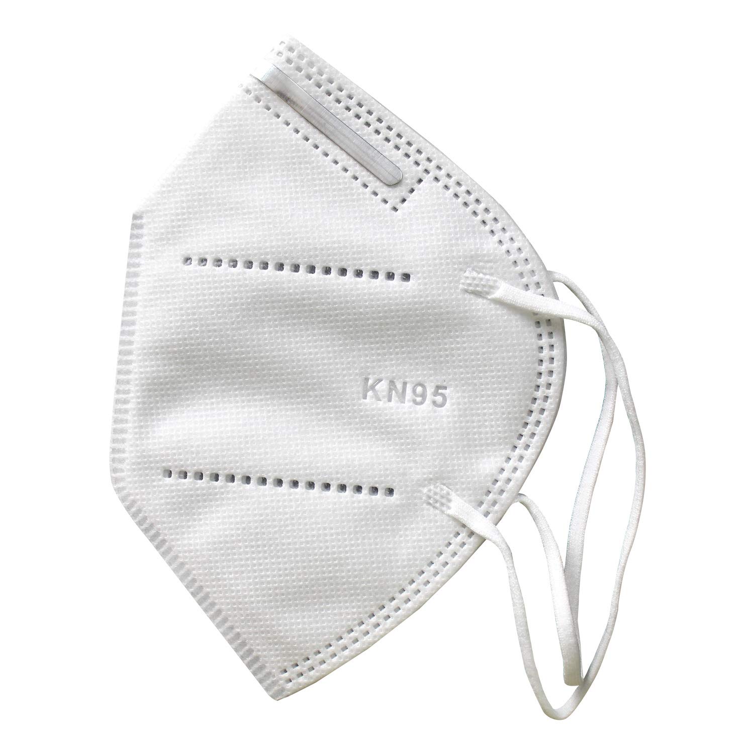 NHR KN95 Nonwoven White Mask, Anti Pollution, Mask Respirator with CE Certified and ISO 9001 Quality Assurance, Non Woven Fabric (White, Pack of 2) 1