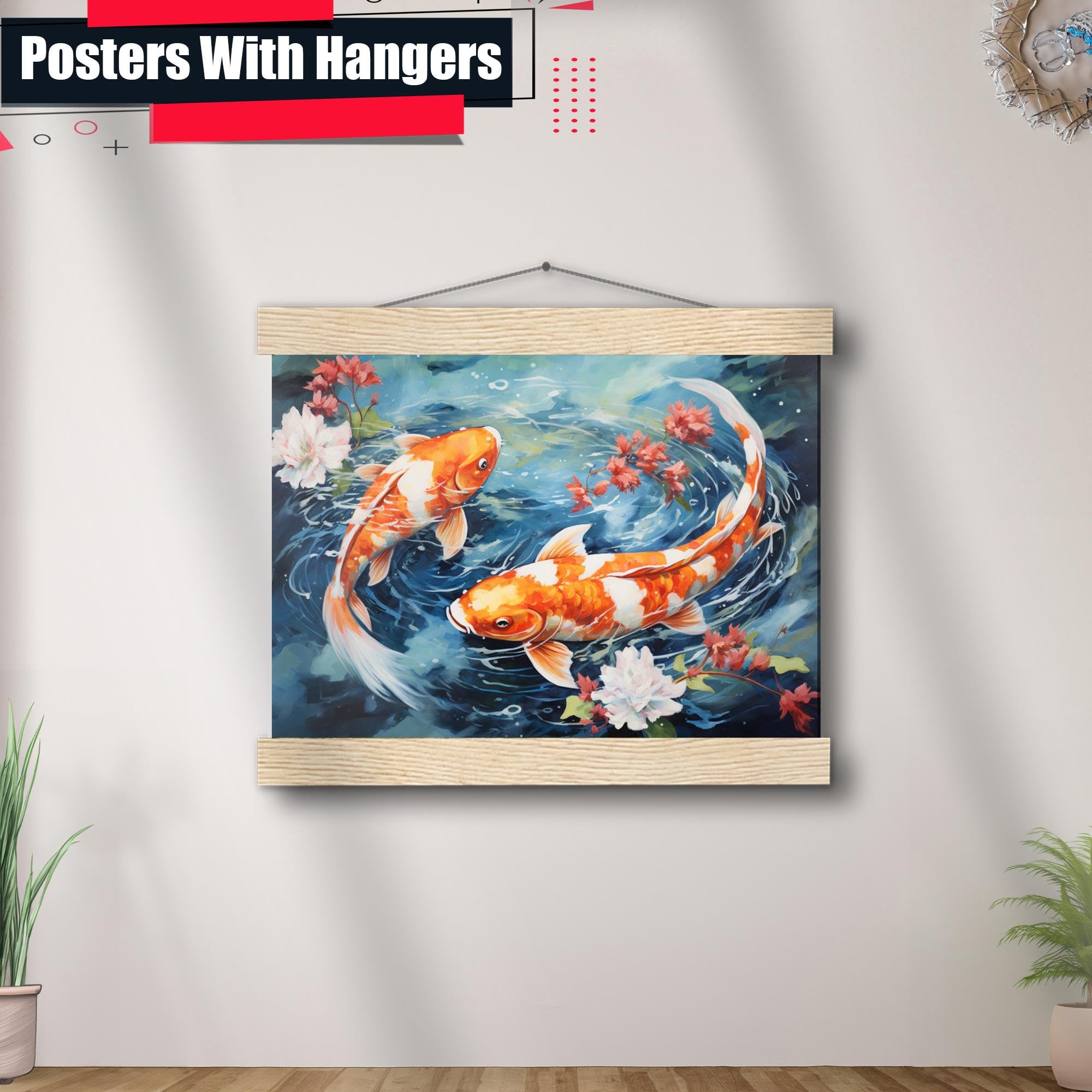 Amazon.com: Koi Fish Art Print, Koi Wall Art Japanese Print, Koi