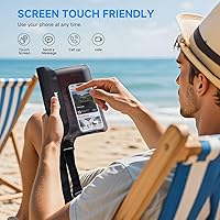 Vista 3 de ECHTPower Paquete de 2 bolsas impermeables, riñonera impermeable, bolsa seca impermeable con correa ajustable para la cintura para playa, natación