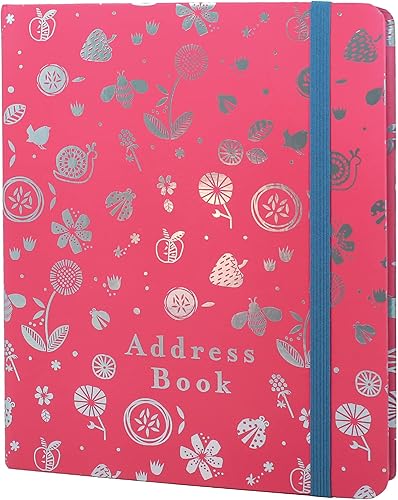 Boxclever Press - Libreta de direcciones con pestañas alfabéticas Libretas de direcciones grandes para mujeres con 432 espacios. Libreta de