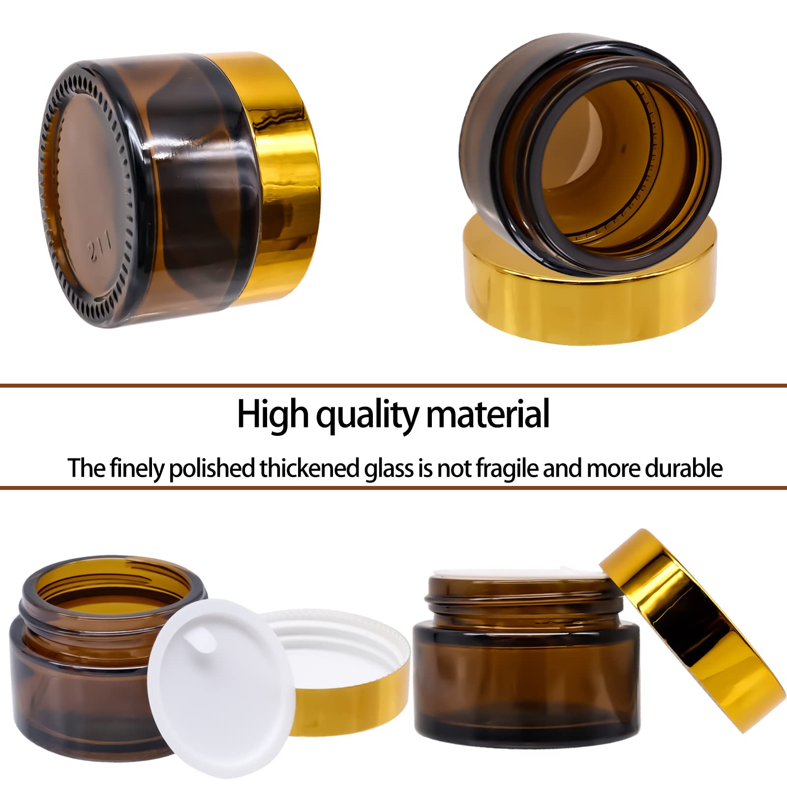 Alledomain Lot De 9 Pots Vides En Plastique De 50 G/50 Ml Avec 3 Mini Spatules Et 12 étiquettes