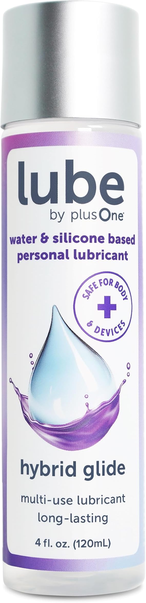 plusOne Hybrid Glide Personal Lubricant, Silicone & Water-Based Lube, pH-Balanced, Non-Sticky, Condom and Toy Safe, 4 Fl Oz plusOne Hybrid Glide Personal Lubricant, Silicone & Water-Based Lube, pH-Balanced, Non-Sticky, Condom and Toy Safe, 4 Fl Oz