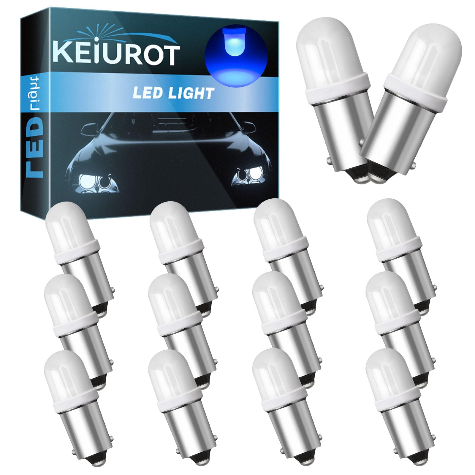 Keiurot GE44 Bulb 47 755 756 1893 1895 1847 Bulb BA9S DC AC 6.3V 6V Bayonet Led Bulb Nonpolarity for Pinball Led Bulbs Pinball Machine Light Bulb Lamp