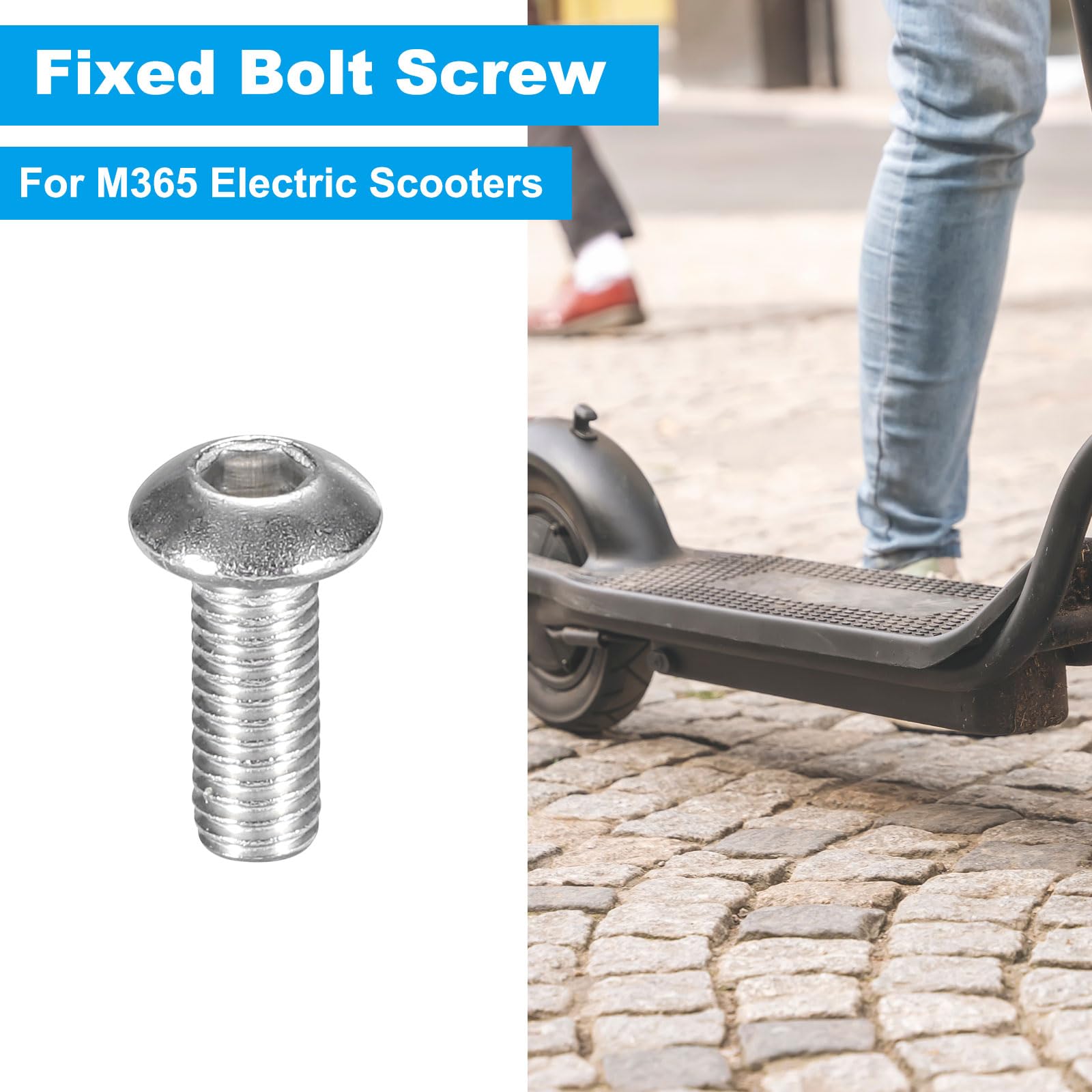 Tornillo De Bloqueo Para Patinete Eléctrico Xiaomi M365Pro - Juego De Repuesto De Perno Fijador Plegable (Negro, 56 Mm)