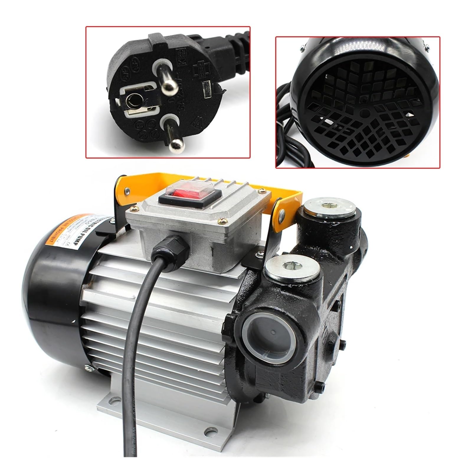 Bomba Diésel 230 V 550 W De Aceite Automática 60 L/min Combustible Gasolinera Móvil TráFico Intenso
