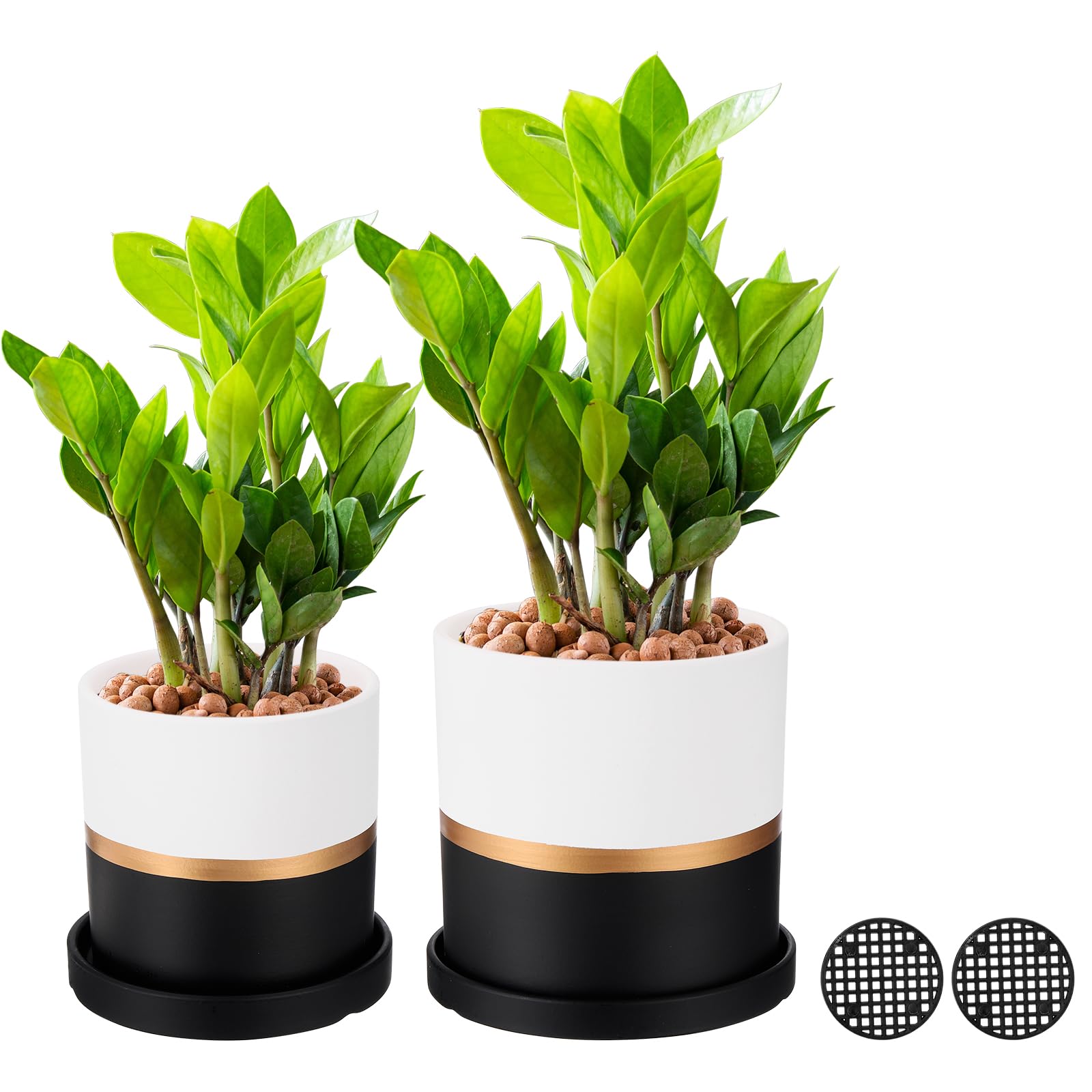 Pots de fleurs modernes PATIKIL à drainage optimal pour la survie des succulentes