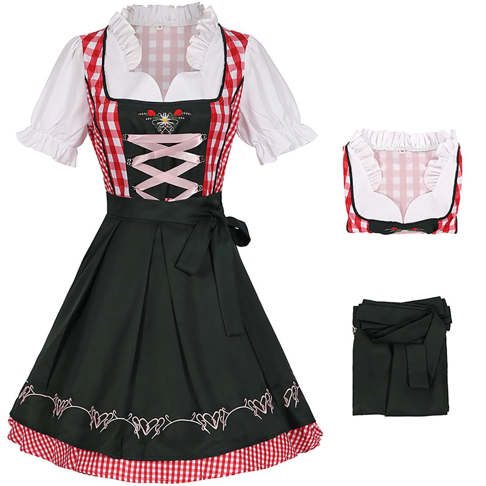 Dirndl Kinder Cosplay Kostüme Für Jungen Elegantes Cosplay-Kostüm, Hofkleid für Oktoberfest-Partys, Halloween, Karneval, mittelalterliche Themenveranstaltungen, historische Gothic-Minikleider Frauen