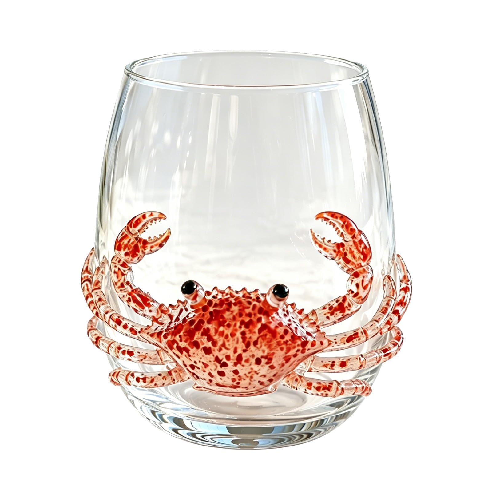 Artisanal Blue Ringed Octopus Glassware, Octopuses Stemless Wine Glasses, Handcrafted Marine Animal Bar Glass, Ocean Octopus Drinking Glass for Oceans Lovers ，A1
