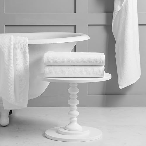 Miniatura 8 de Welhome Franklin Premium - Paquete de 6 toallas, 100% de algodón,con textura, muy absorbentes, duraderas, de poca pelusa, para hoteles o spa, 21.16