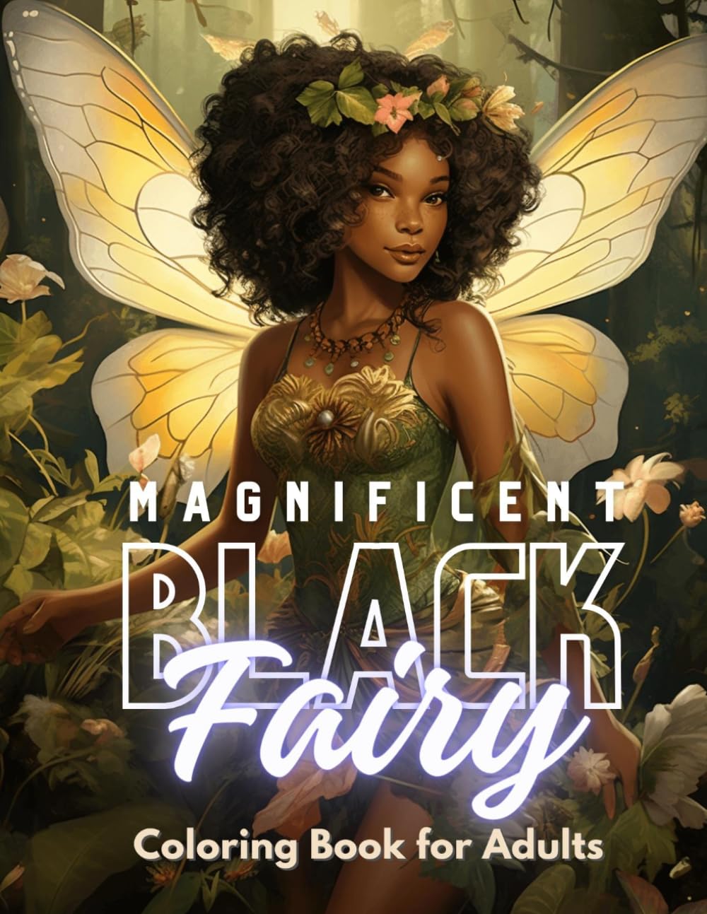 Magnificient black fairy :Coloring book for adults: Black fairy coloring book for adults – Mindfulness & Relaxation (Mindful Moments Adult Coloring ... mindfulness, relaxation & stress relief)