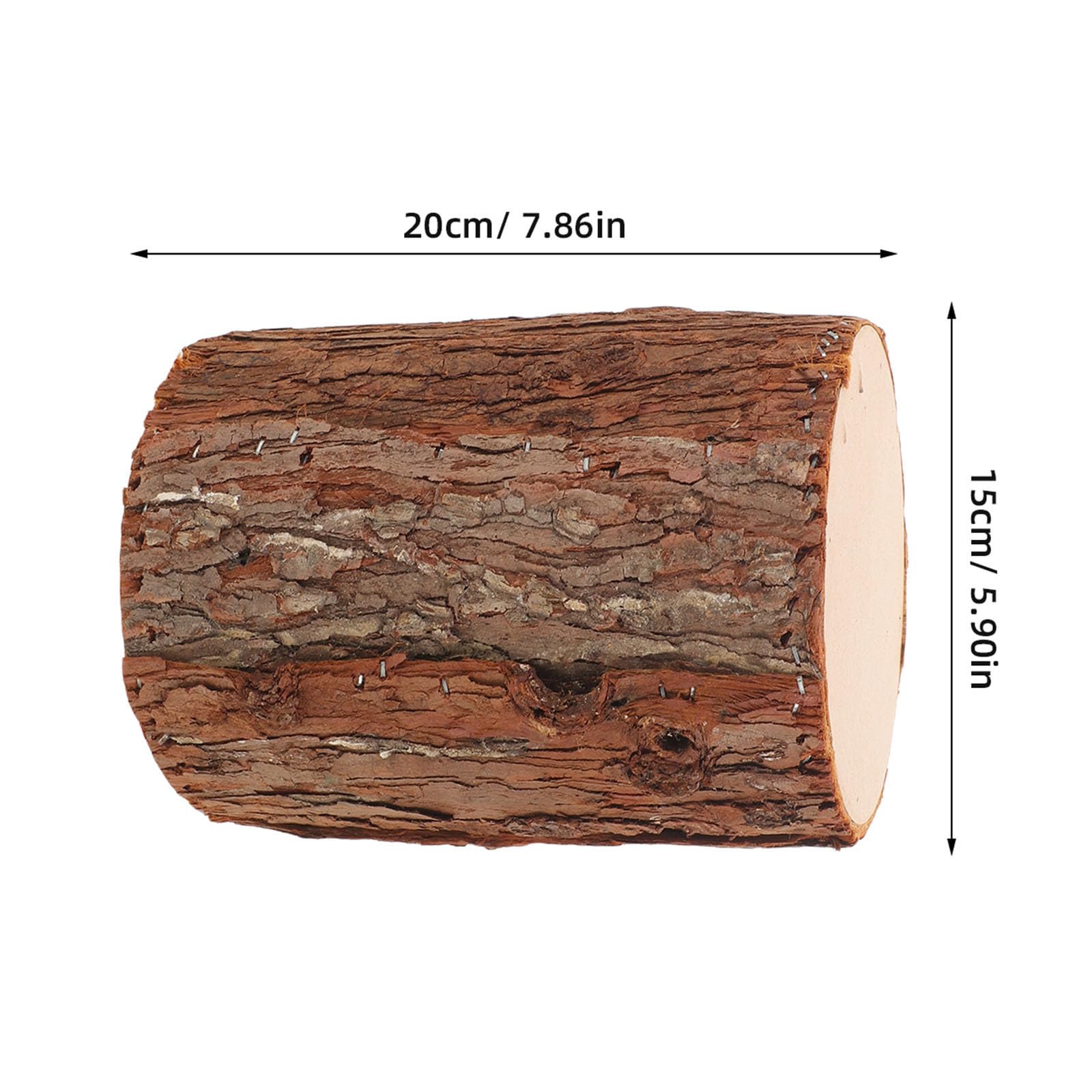 2 Stück Rustikale Holzstumpf Deko 20, 0x15, 0cm mit Rindenstruktur | Lifesize Optik, für Farmhouse Deko und Schaufenster, 7, 87 Zoll Höhe, als Podest für Pflanzen