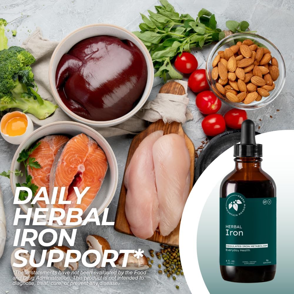 Mountain Meadow Herbs Herbal Iron - 2 oz - Gentle Herbs to Support and Regulate Iron Metabolism and Absorption