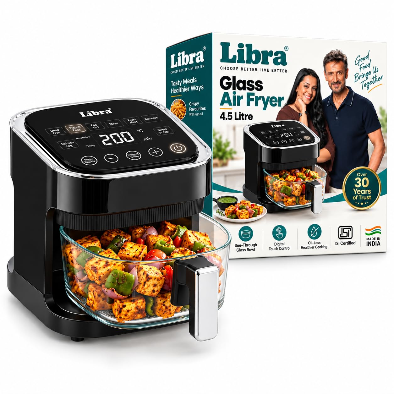 Libra Glass Air Fryer Oven - Healthy & Versatile -1