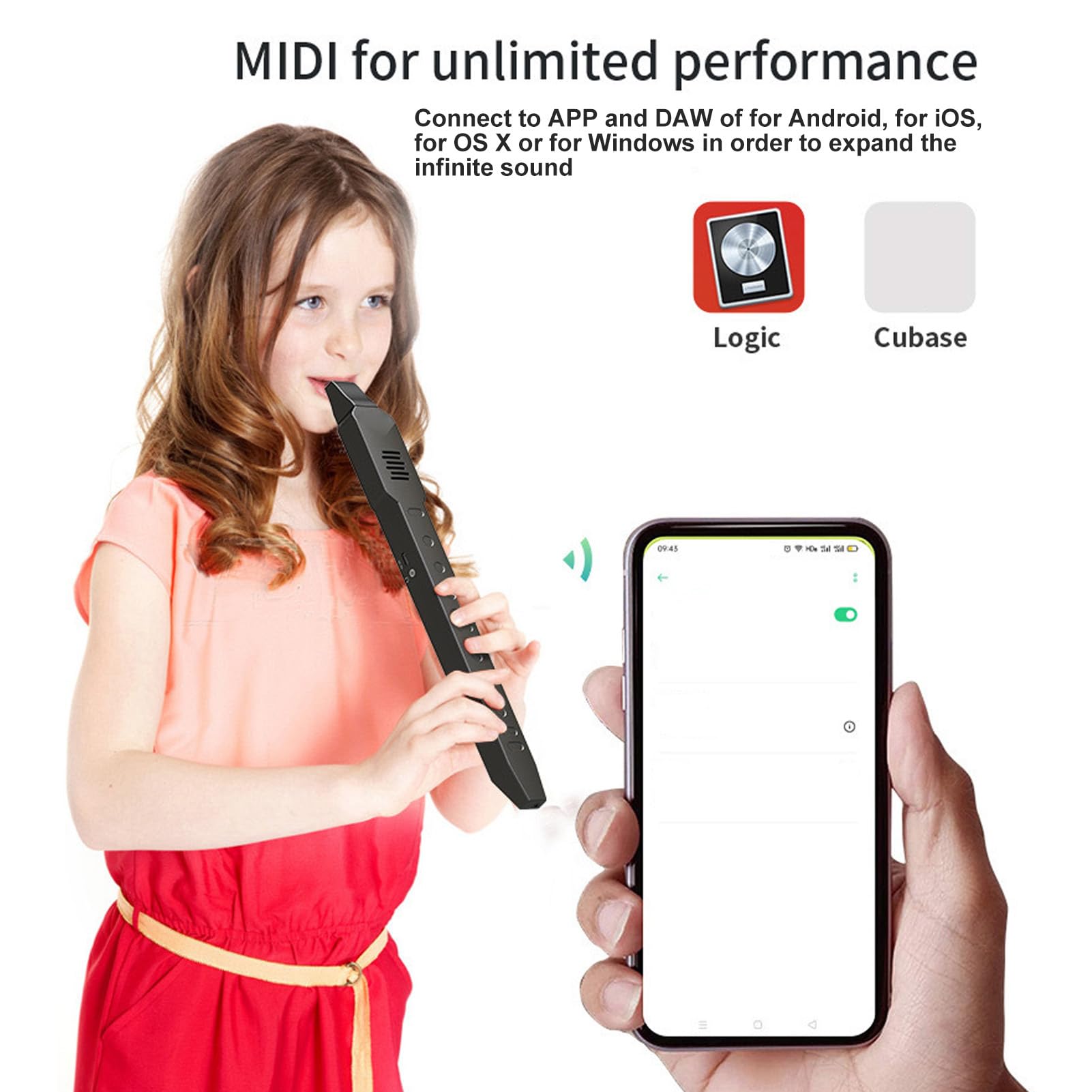 Keenso Musikinstrumente, ABS-Blasinstrument mit 10 Tönen, 4 Stunden Spielzeit, Ideal für Anfänger und Musikproduktion