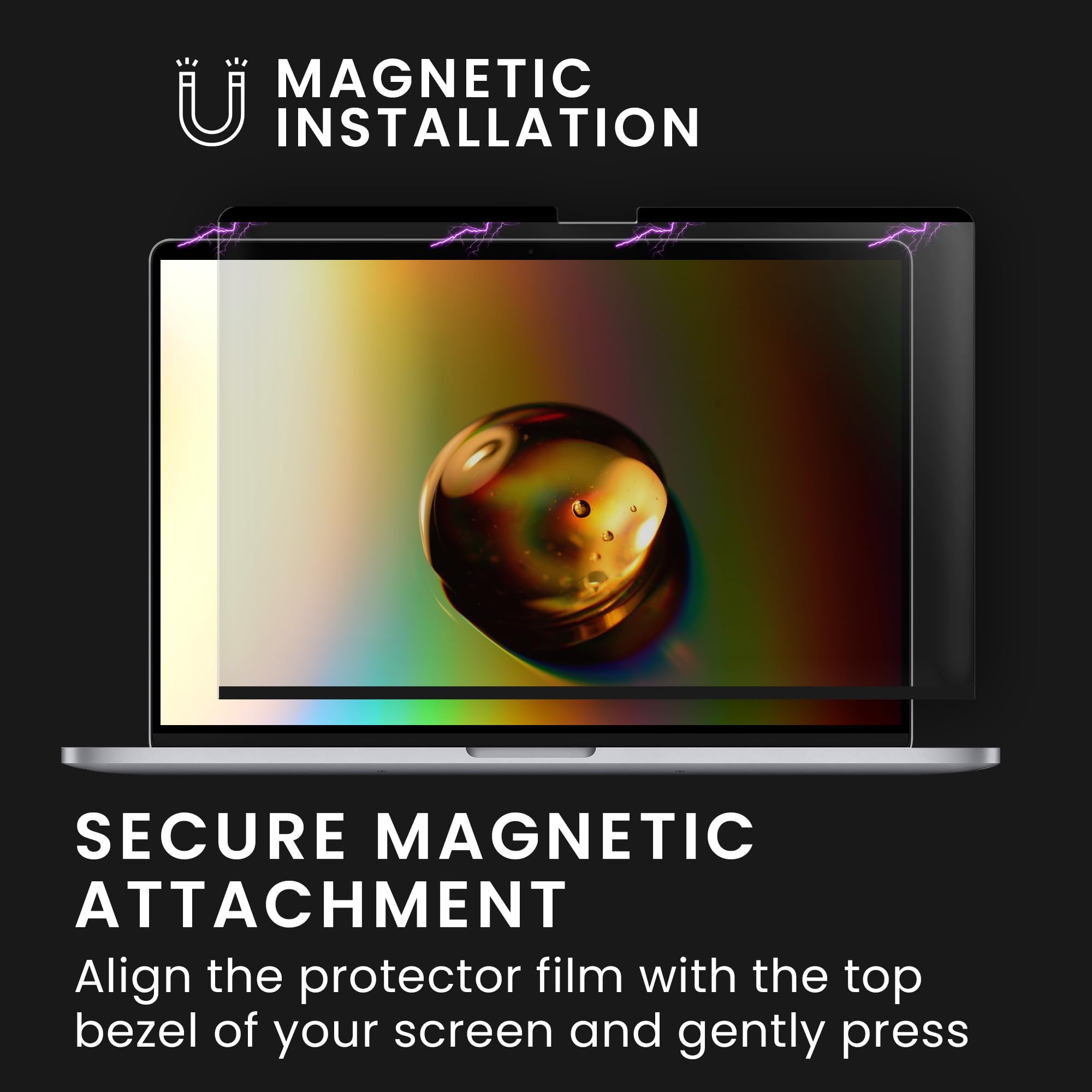 kwmobile Filtr prywatyzujący do Apple MacBook Pro 16" (2019) A2141, folia prywatyzująca, filtr ekranu laptopa, ochrona laptopa