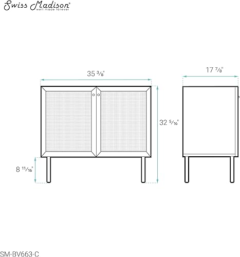 Vista 445 de Swiss Madison Classe - Lavabo de baño de roble de 24 pulgadas incluido
