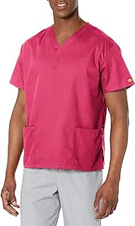 Women's Eds Signature Scrubs Missy Fit V-Neck Top, Hot Pink, Small