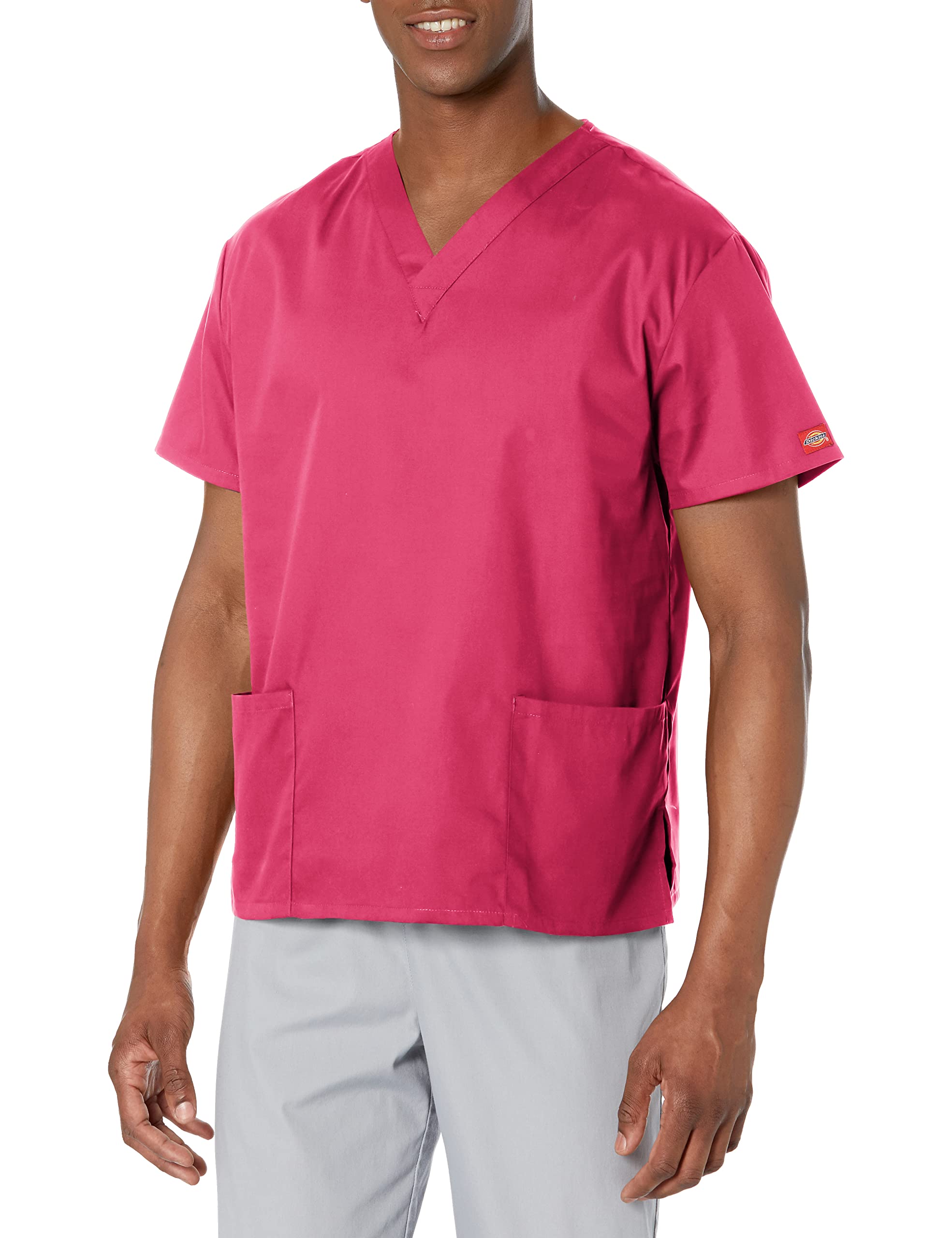 Dickies Women's Signature Top Neck 86706 medical scrubs shirts, Hot Pink, M UK