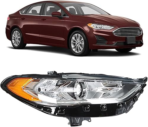 WFLNHB Reemplazo del conjunto de faros delanteros derechos para Fusion 2017 2018 2019 lado del pasajero DRL proyector faro delantero faro faro faro