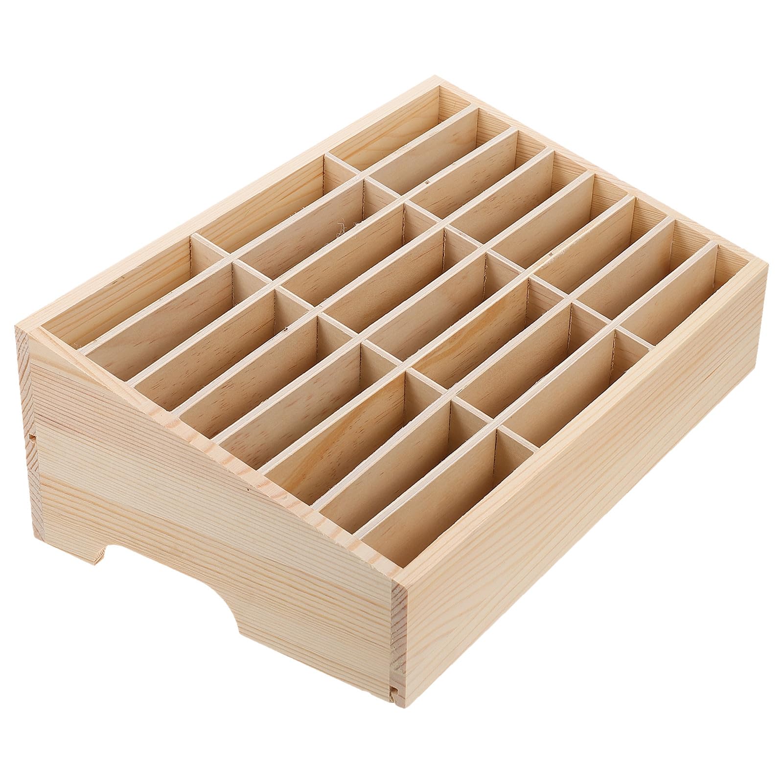 TOYANDONA Organizer per Cellulari in Legno Multi-griglia Pratico e Conveniente, Scatola Portaoggetti Elegante per Aule e Laboratori, per Conservare Accessori per Telefoni