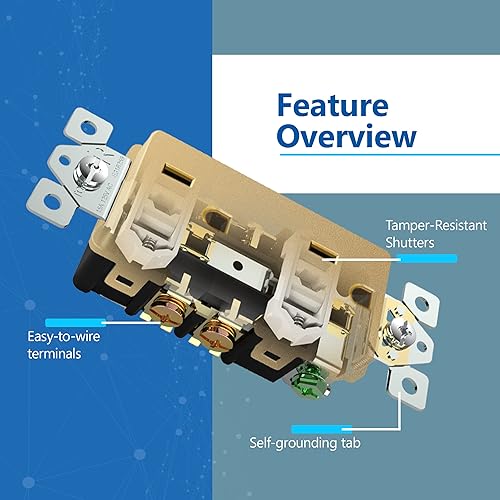 Miniatura 5 de LIDER Receptáculo decorativo de acabado mate con cubierta facial intercambiable, toma de pared segura para niños, resistente a manipulaciones con