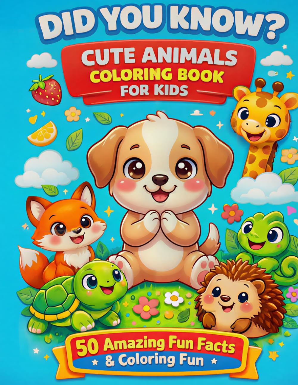 Did You Know? Cute Animals Coloring Book For Kids: 50 Amazing Fun Facts and Coloring Fun for Kids