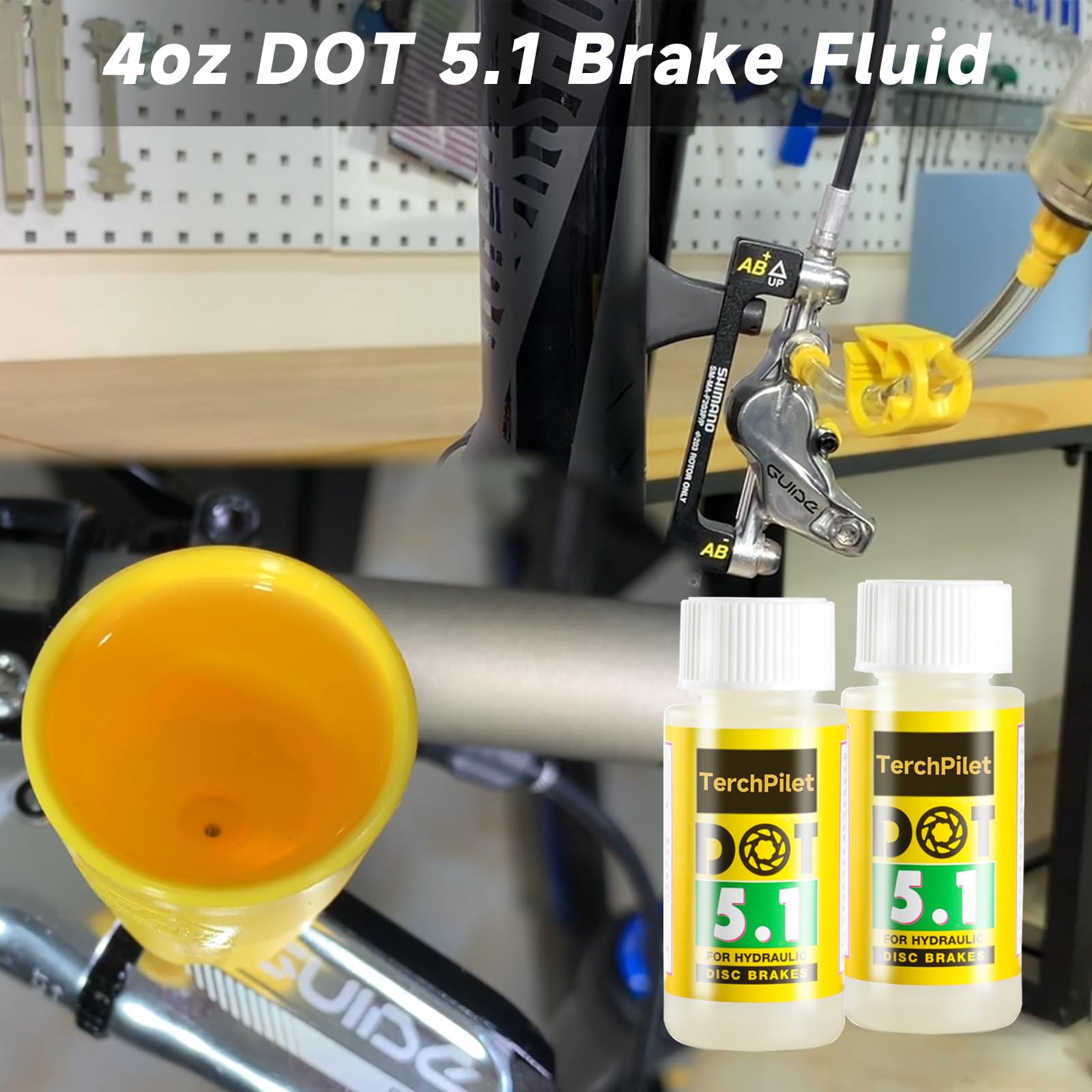 Olio DOT 5.1 ad alte prestazioni DOT per freni a disco idraulici SRAM/Hayes/Hope/Formula, 120 ml