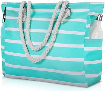 Clothirily Beach Bag for Women, Large Beach Tote Bag Waterproof with Zipper