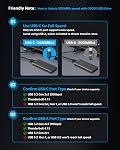 512GB Portable SSD, 2000MB/s External SSD, USB 3.2 Gen 2x2 External Solid State Drive, Dual USB-C & USB-A, Compatible with Smartphones, Laptops, Tablets, Smart TVs, Cameras, Game Consoles
