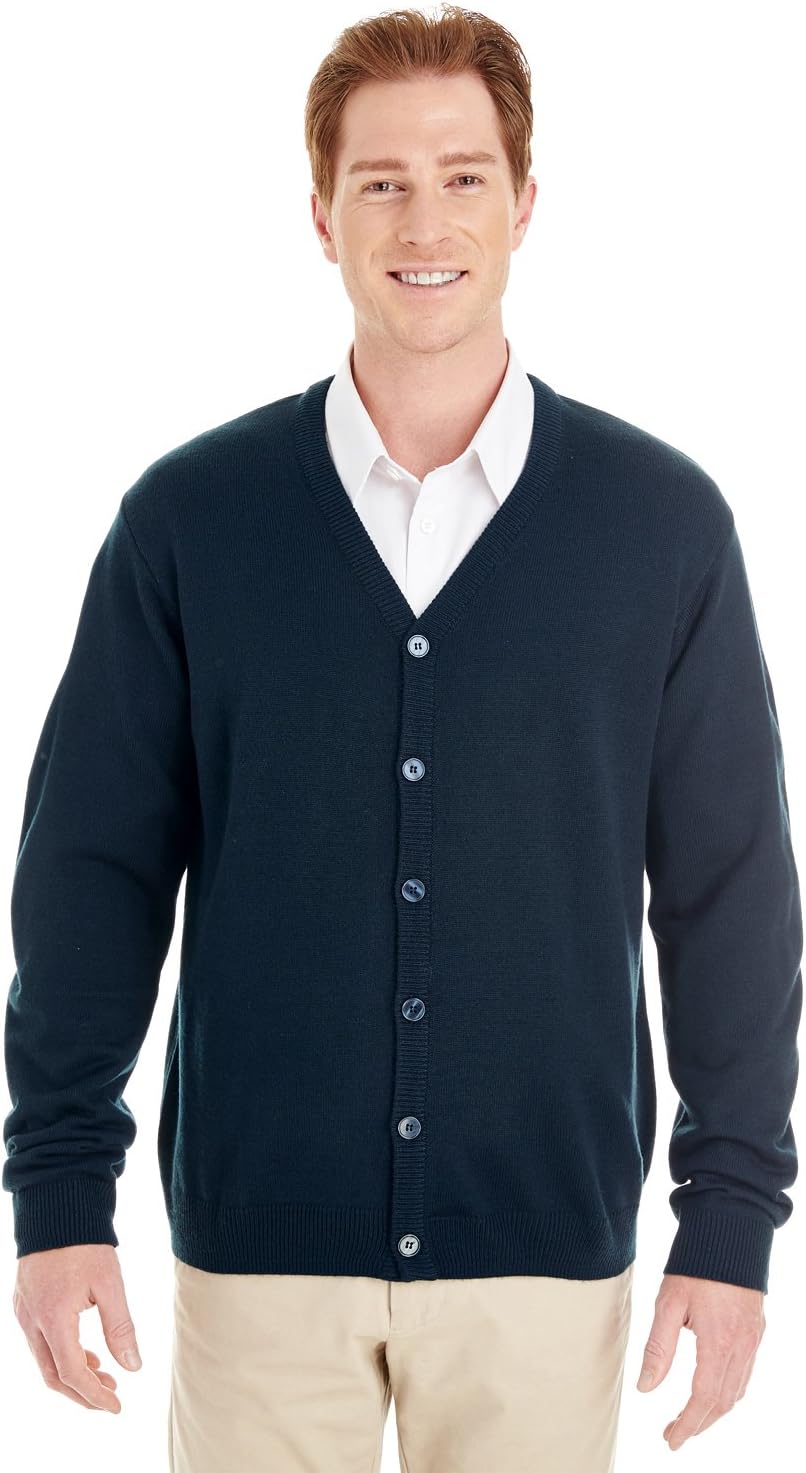 Harriton Pilbloc V-Neck Button Cardigan Sweater (M425)