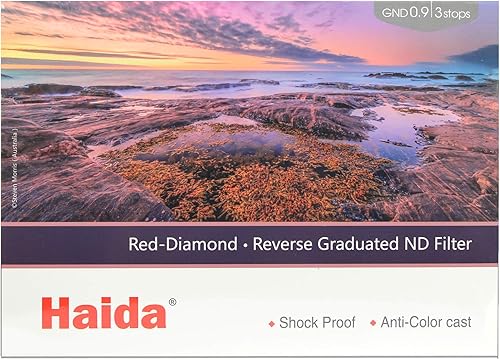 Miniatura 14 de Haida Diamante rojo a prueba de golpes 3.937 in duro grado ND0.6 filtro ND GND 3.937 x 5.906 in vidrio óptico de doble resistencia MC 2 paradas ND4