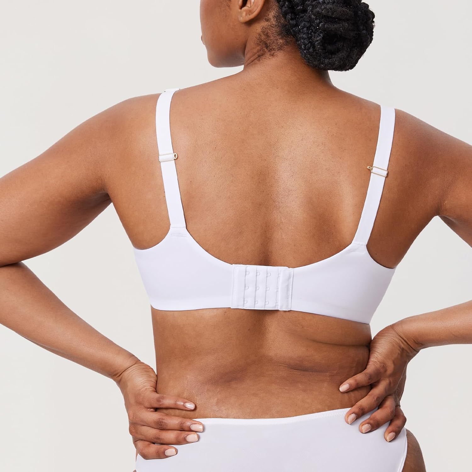 DELIMIRA Women's Inbarely Plus Front Closure Bras Racerback No Padding Full Coverage Plus Size Underwire Bra - Image 3