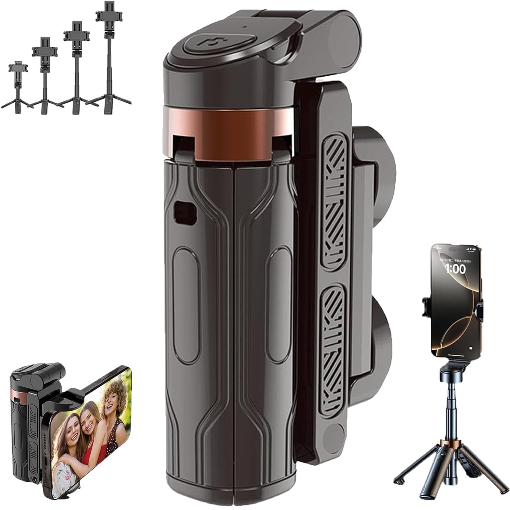 Pocketflex Mini Treppiede Con Telecomando Bluetooth – JJ02 Selfie Stick Estensibile, Girevole 360°, Per Smartphone E Fotocamere Compatte – Da Tavolo E Portatile