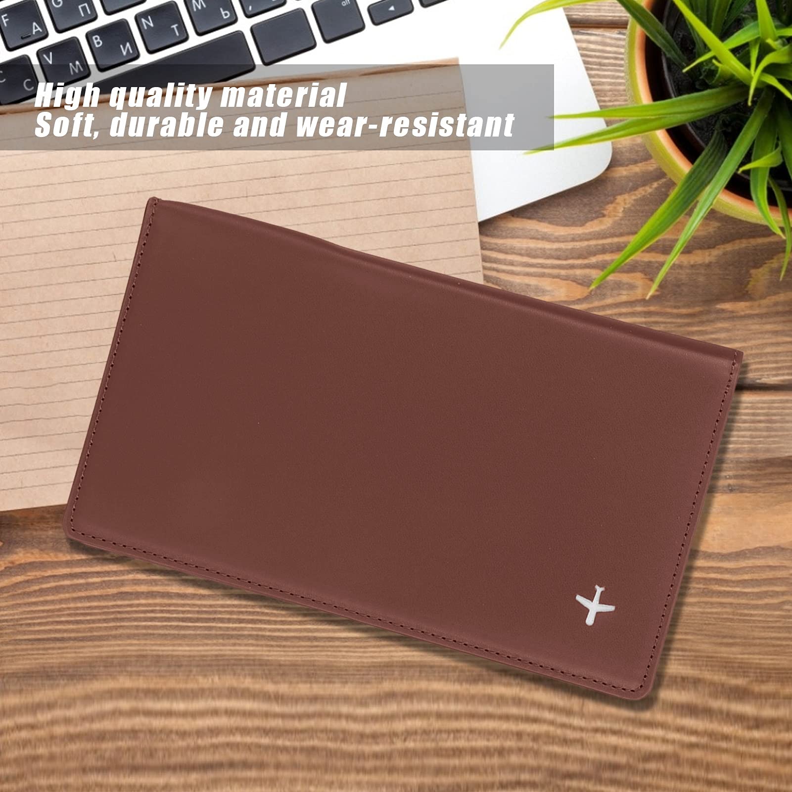 Cocoarm Porta Passaporto Portafoglio da Viaggio in Pelle PU con Blocco Antifurto Organizzatore di Documenti di Viaggio 11,5 X 18,8 X 0,5 Cm per Carte Passaporto Biglietti Contanti Viaggiatori (-50#)